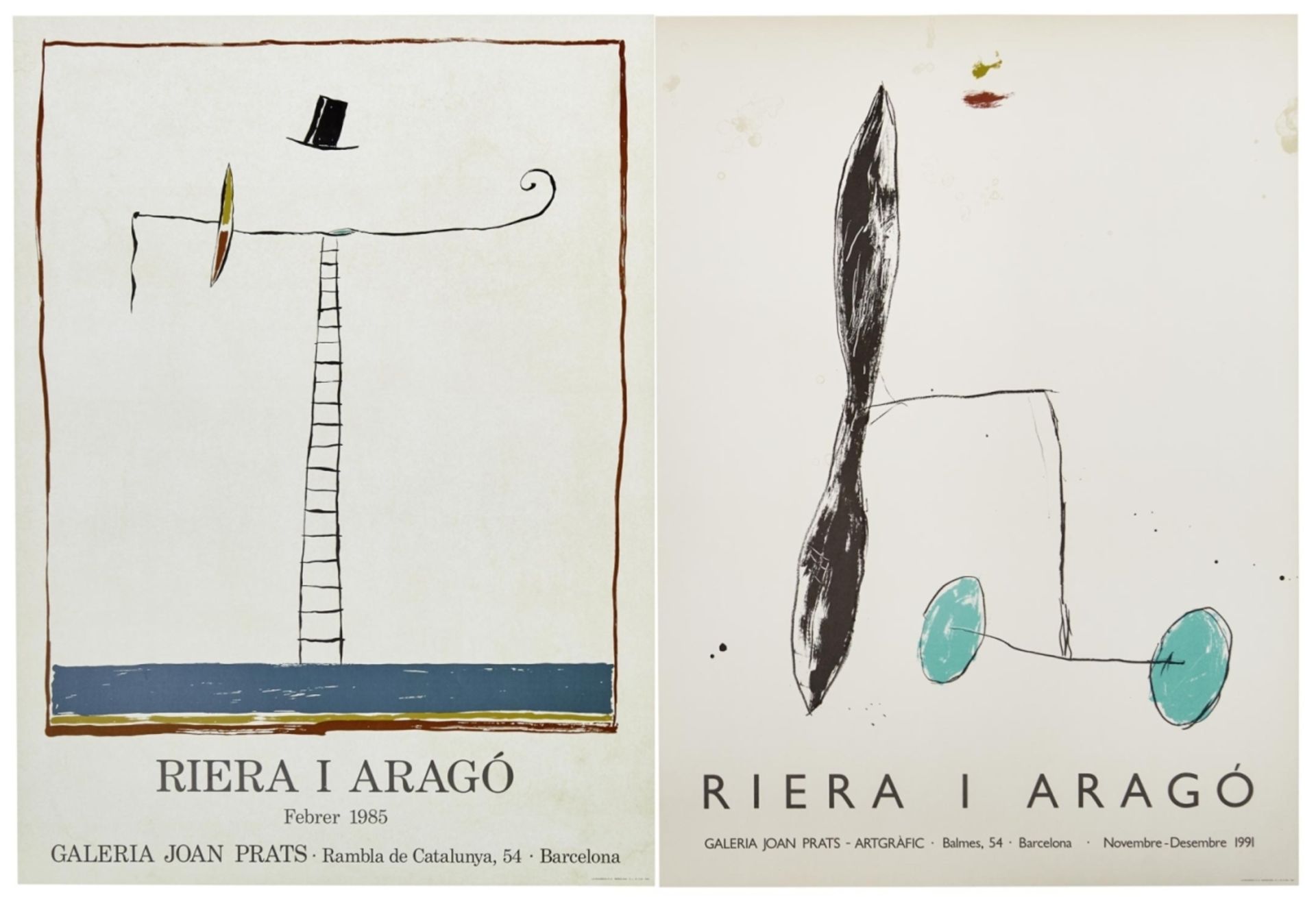 Riera i Arago, Josep Maria: Zwei Ausstellungsplakate