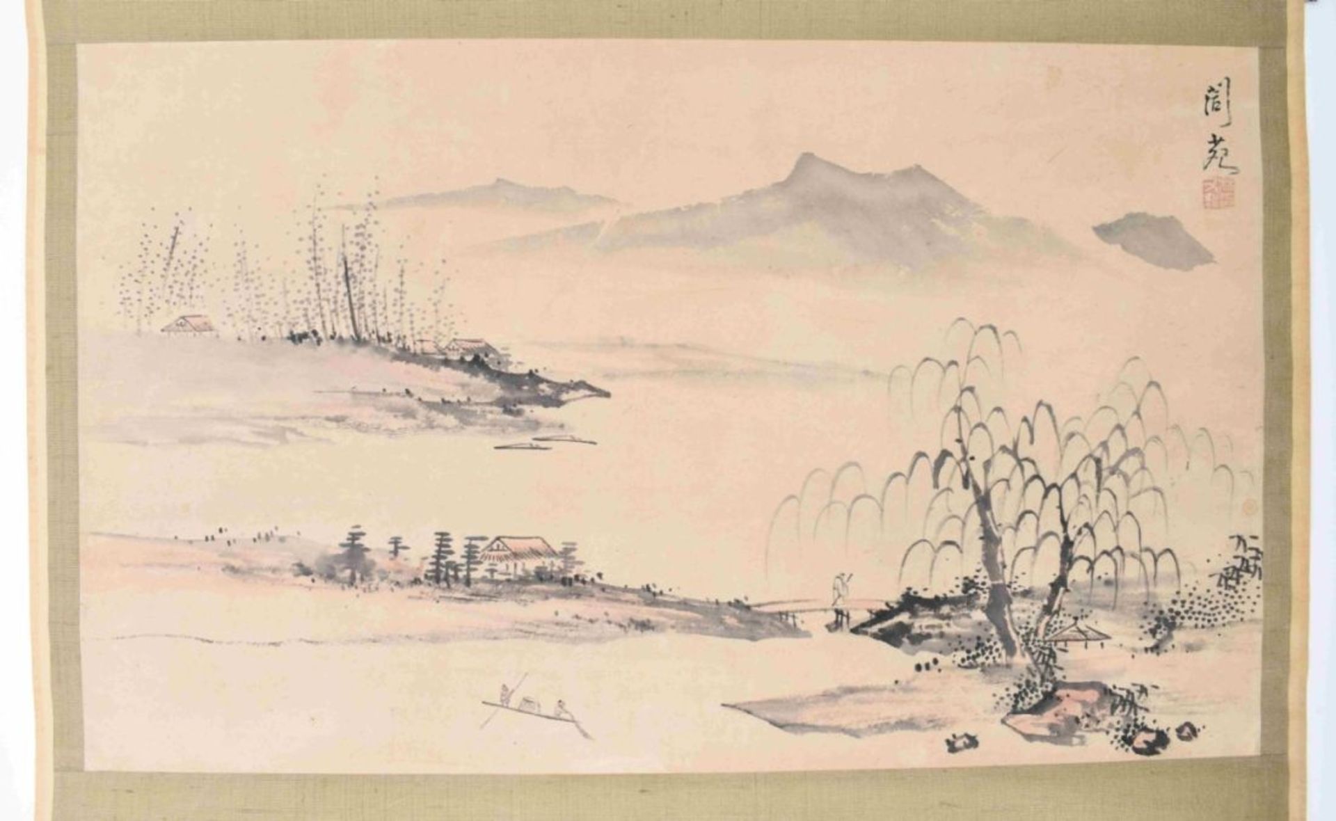 Hängerolle mit Landschaft, China - Image 2 of 4