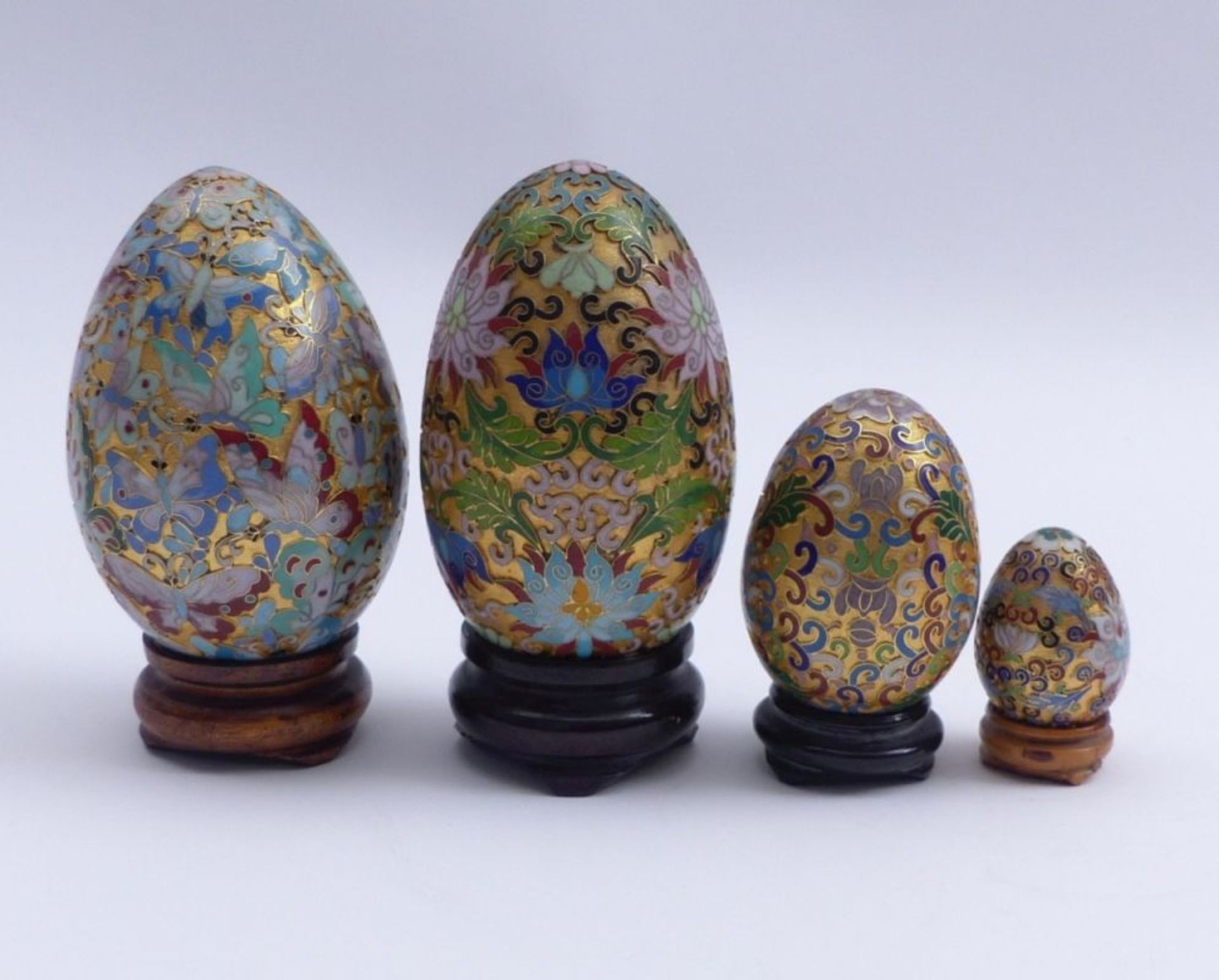 Vier Cloisonné-Zier-Eier - Bild 2 aus 4