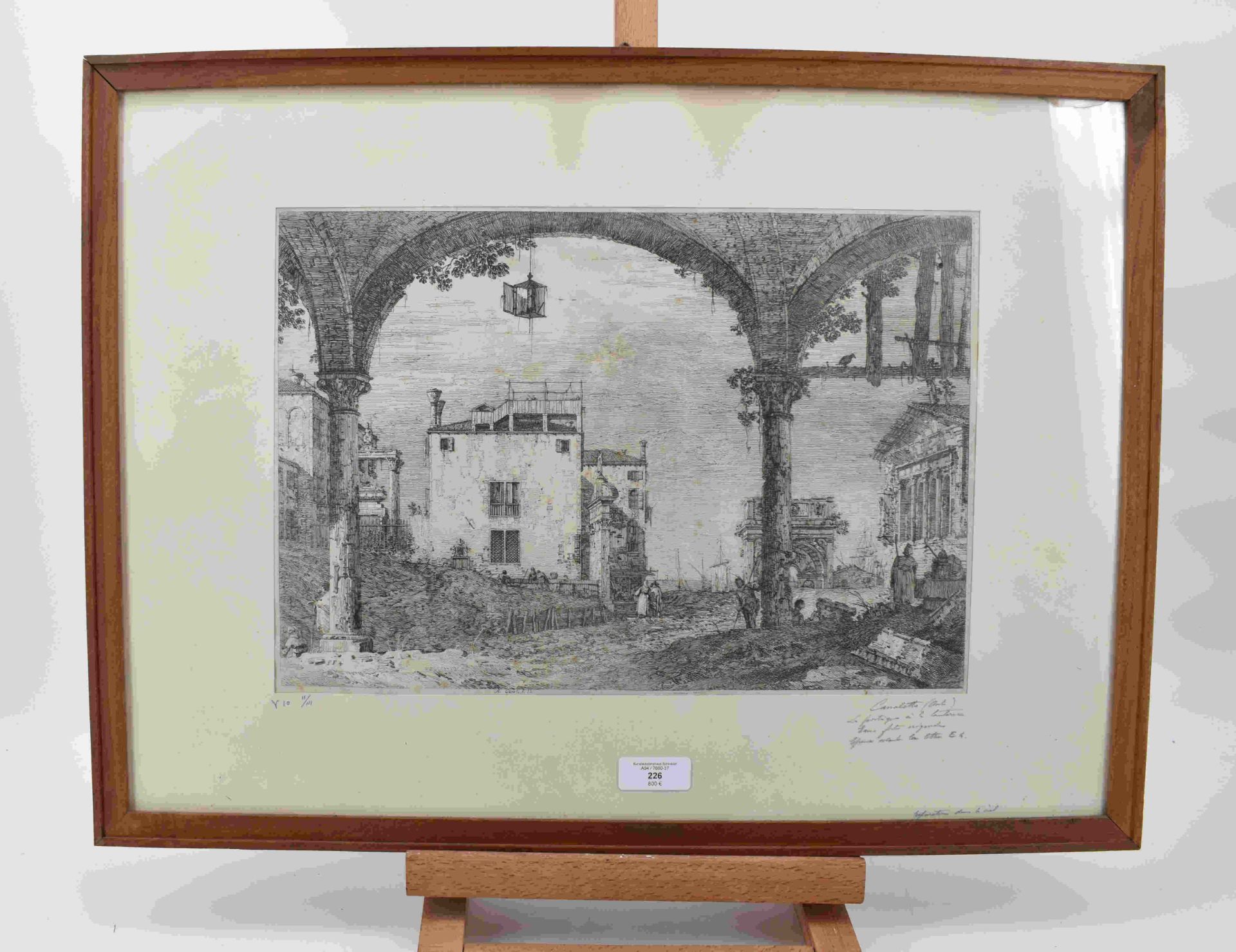 Canal, Giovanni Antonio, gen. Canaletto: Il portico con la lanterna - Image 9 of 24