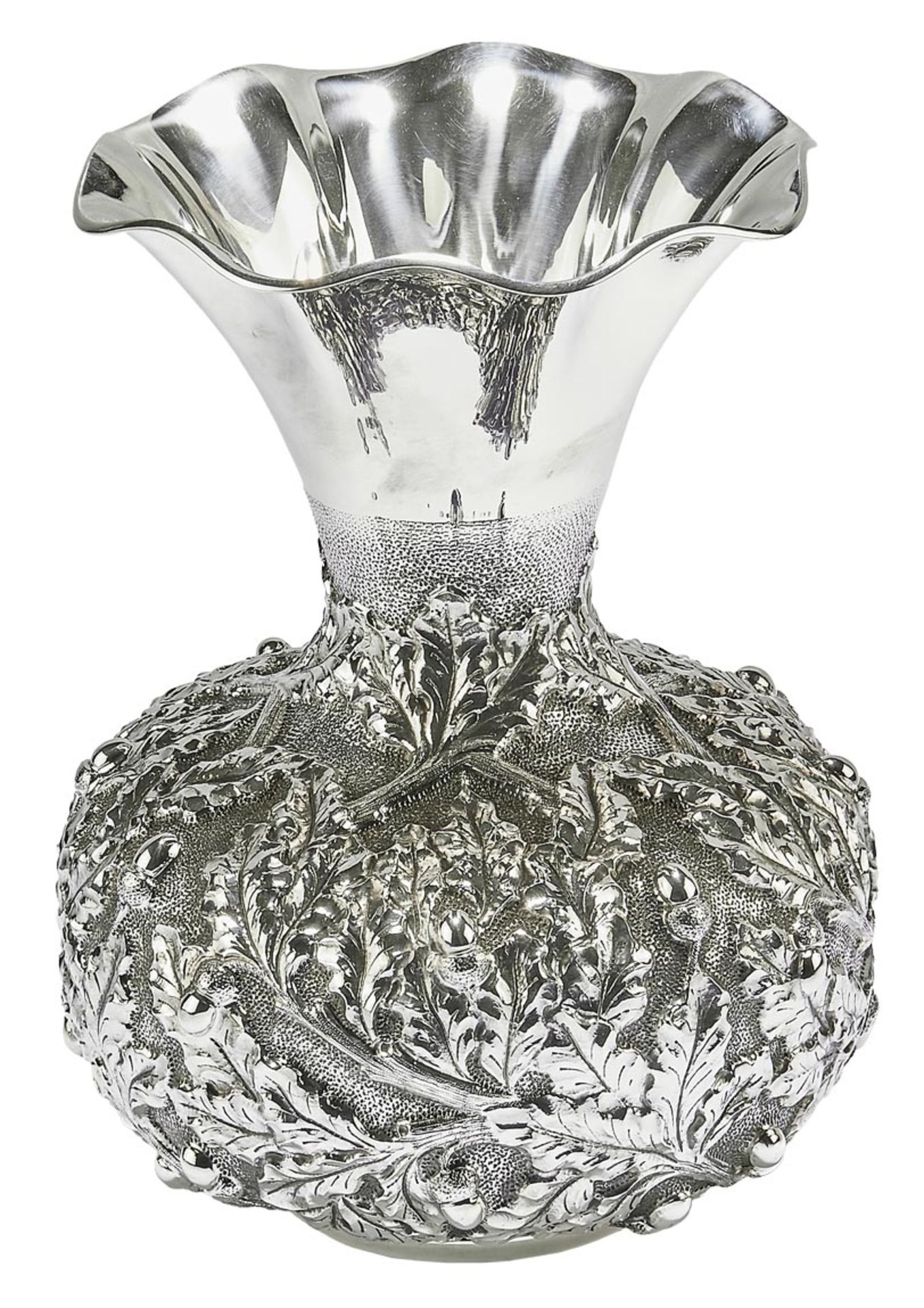 Große Vase mit Eichenlaubdekor, Mailand, Mazzucato - nach 1935