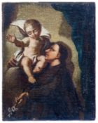 Der heilige Antonius von Padua mit dem Jesuskind, Italien, 17./18. Jh.