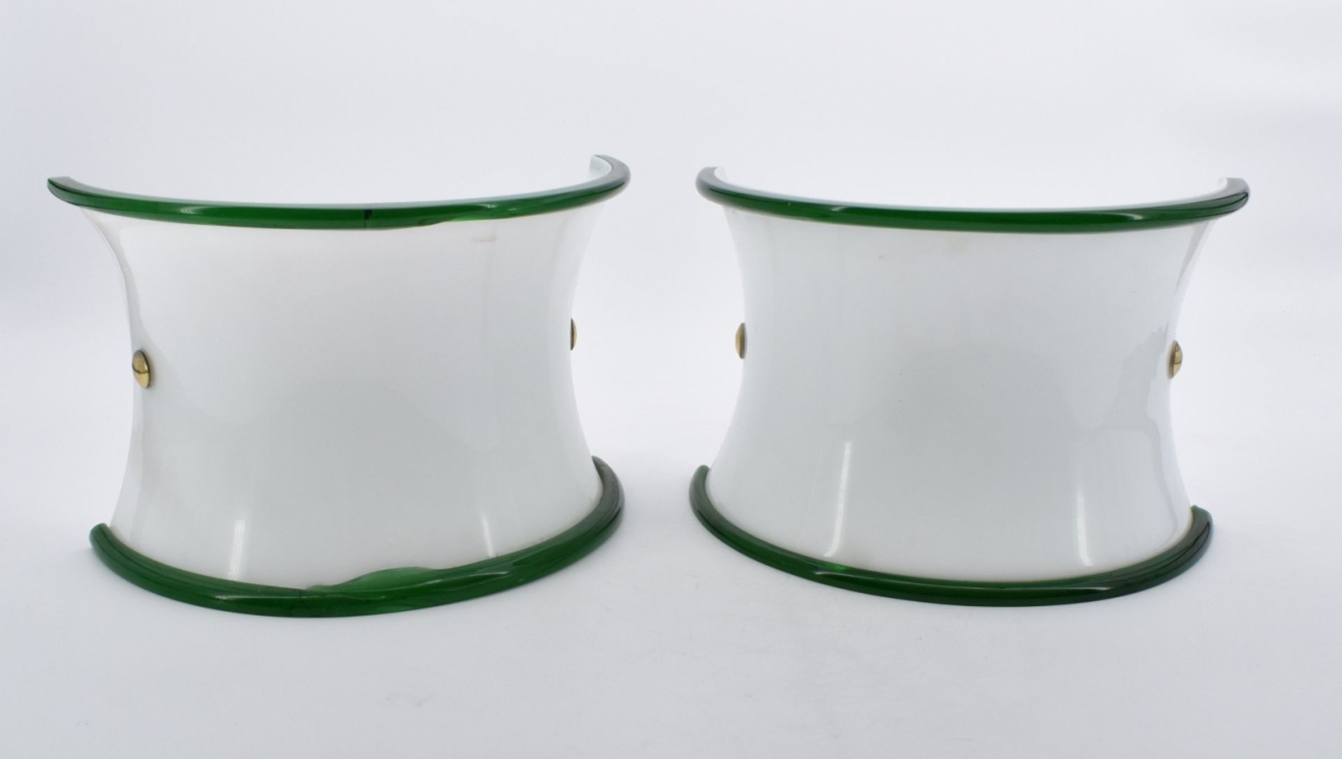 Paar Glasschirme für Wandlampen, Vetreria Vistosi, Murano - 20. Jh. - Image 3 of 4