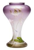 Vase mit Alpenveilchen, Daum Frères, Nancy - um 1900