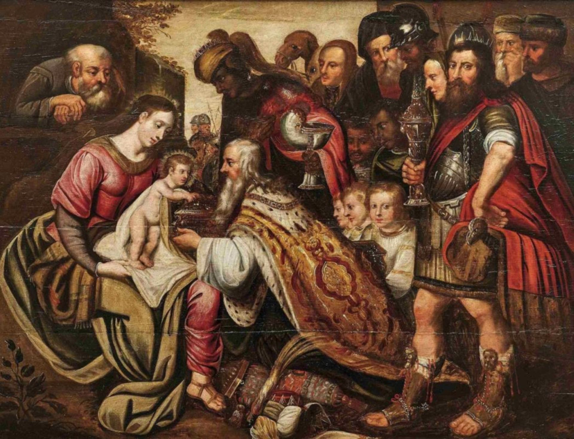 Francken, Frans - Umkreis: Anbetung des Jesuskindes durch die Heiligen Drei Könige - Bild 2 aus 2