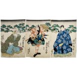 Utagawa Kunisada (Toyokuni III.), Drei Schauspielerbildnisse