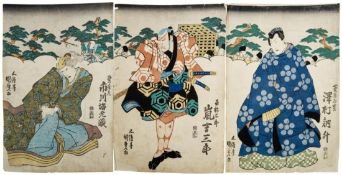 Utagawa Kunisada (Toyokuni III.), Drei Schauspielerbildnisse