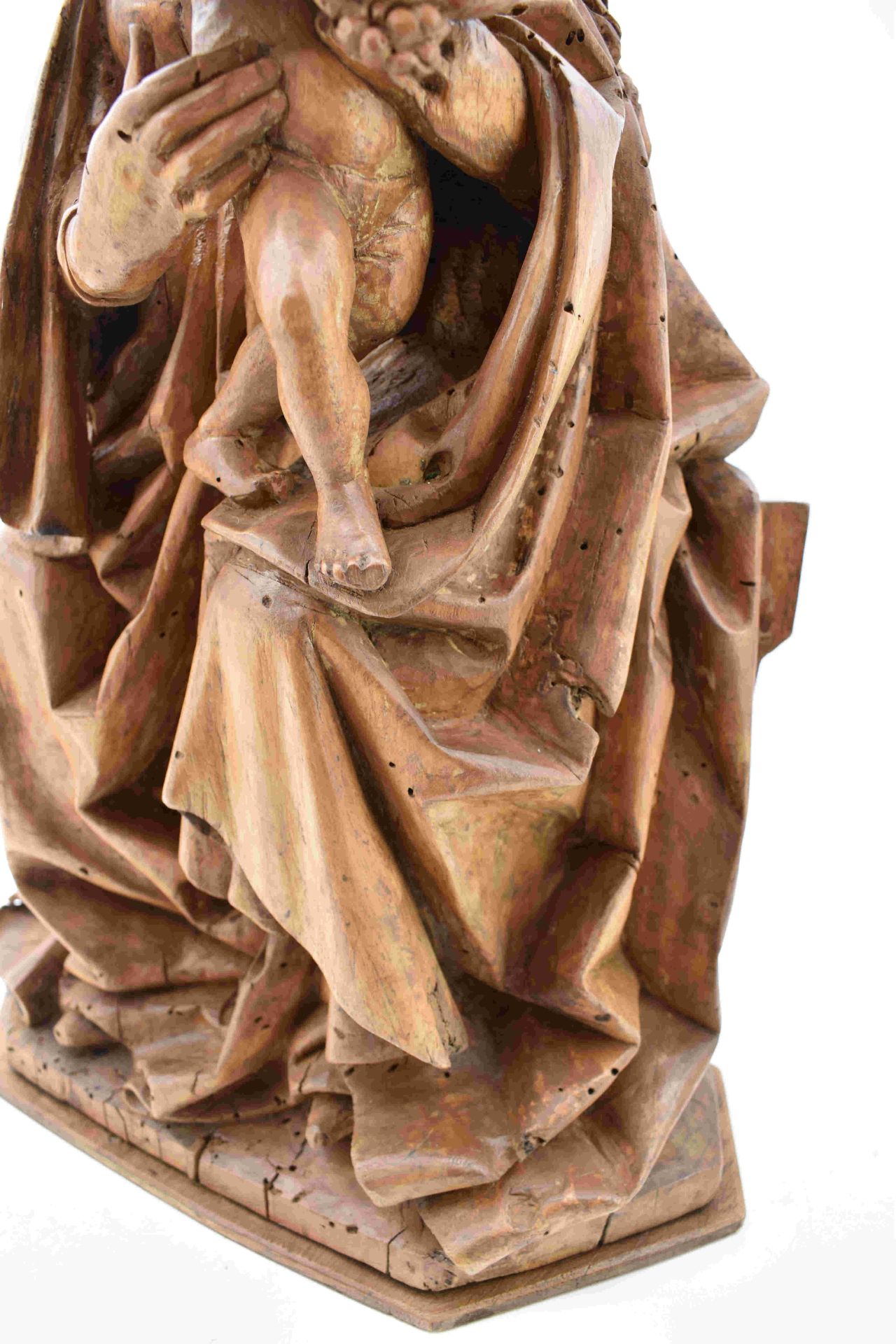 Thronende Muttergottes mit Jesusknaben, Schwäbisch, 2. H. 15. Jh. - Image 16 of 16
