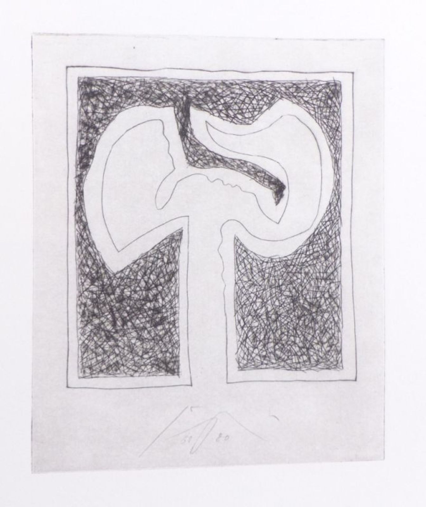 Drei Blatt moderner Graphik, Griffelkunst-Edition 1980 - Image 2 of 4
