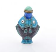 Snuff bottle mit Doppelfisch, China, Qing-Dynastie