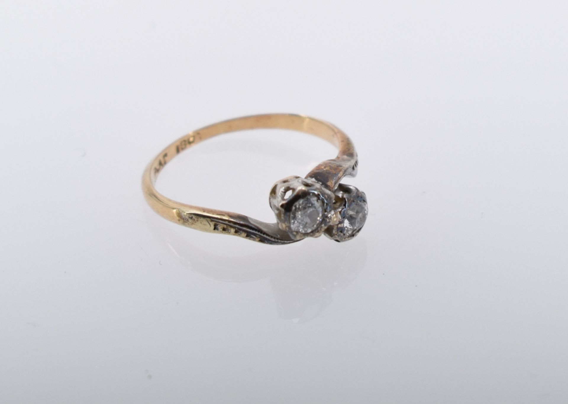 Art-Déco-Diamant-Ring, 1. Drittel 20. Jh. - Image 2 of 3