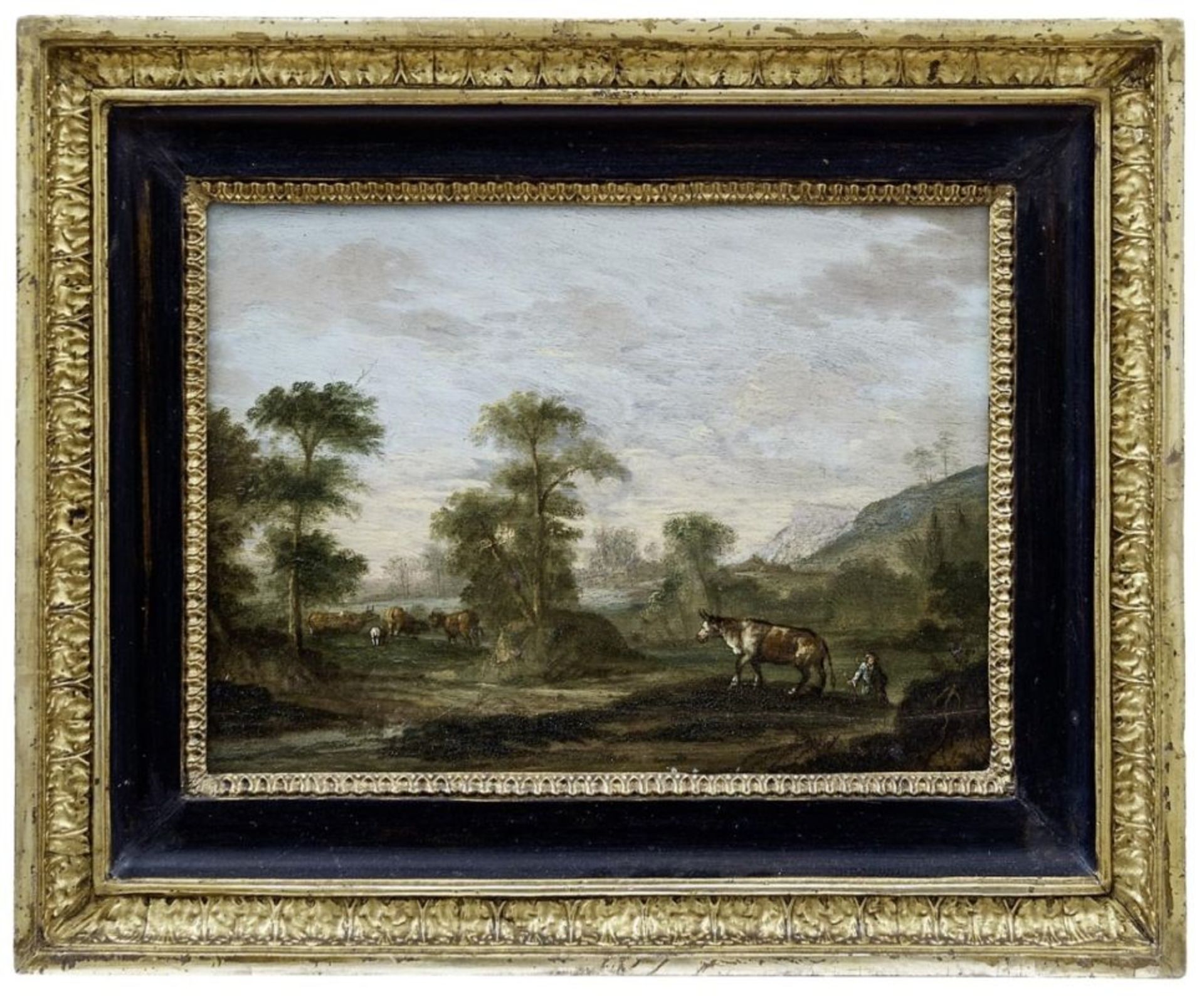 Zwei Landschaften als Pendants, Wiener Meister, 18. Jh. - Bild 4 aus 4