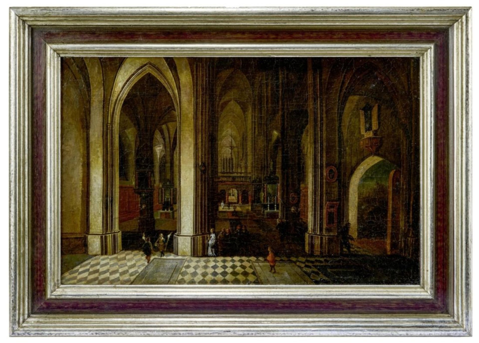 Neeffs, Pieter d.Ä. und Adriaen van Stalbemt, Betende in einer gotischen Kirche