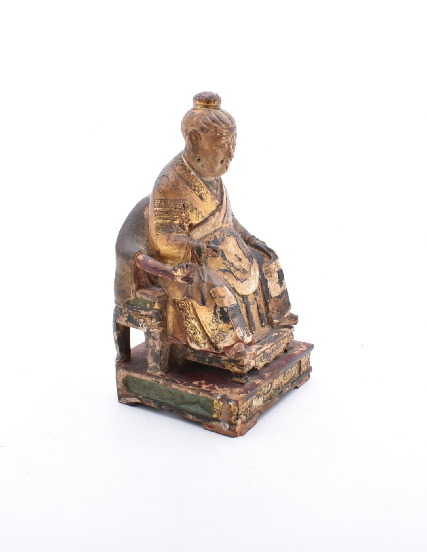 Auf einem Thron sitzender Gelehrter oder Würdenträger, China, Qing-Dynastie, 18. Jh. - Image 2 of 4