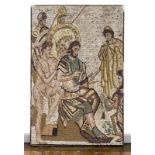 Großes Mosaik mit antiker Szene, 19. Jh.