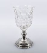 Pokalglas mit Silberfuß, Niederlande, um 1900