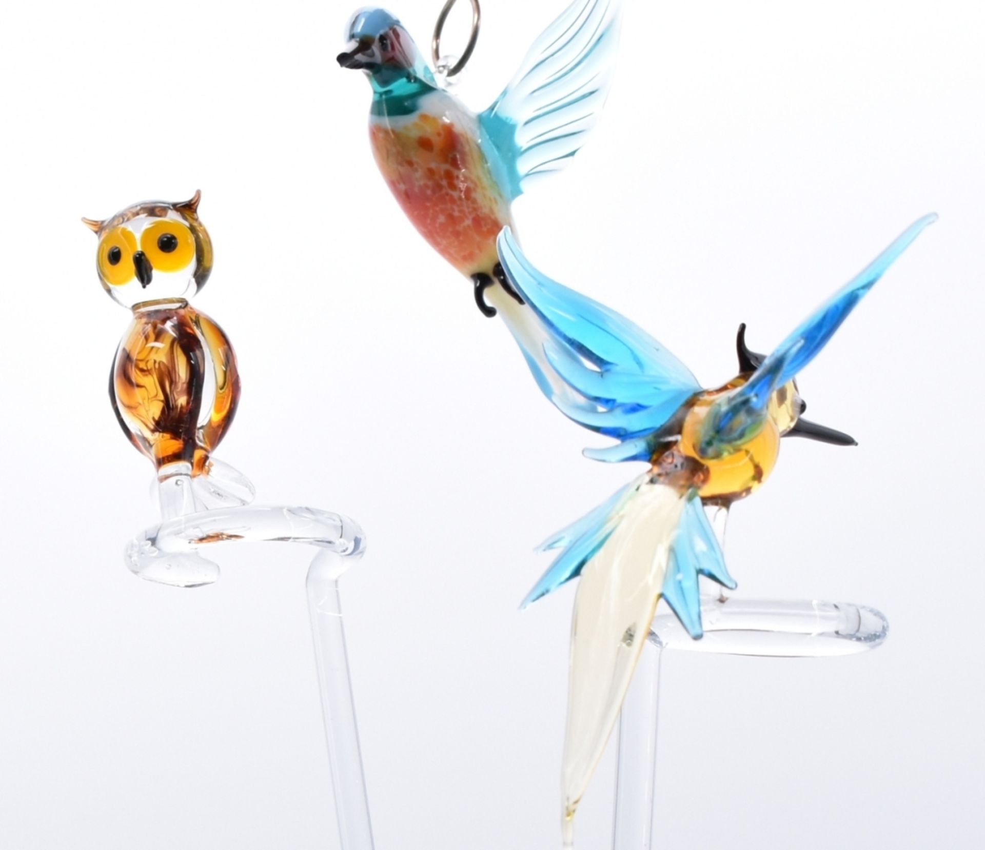 Drei dekorative Vogelobjekte, Murano, 20. Jh. - Image 3 of 3