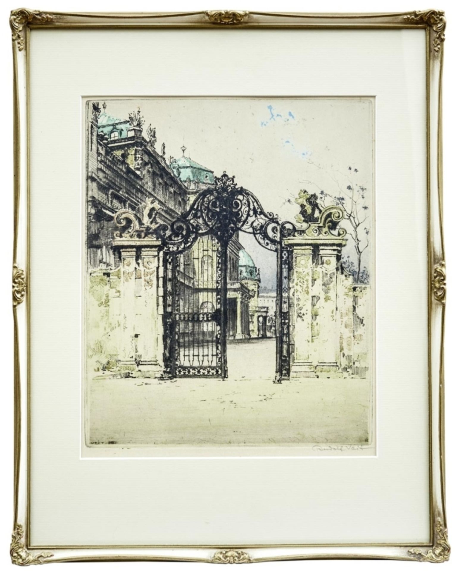 Veit, Rudolf: Schmiedeeisernes Tor am Eingang zum Schloss Belvedere