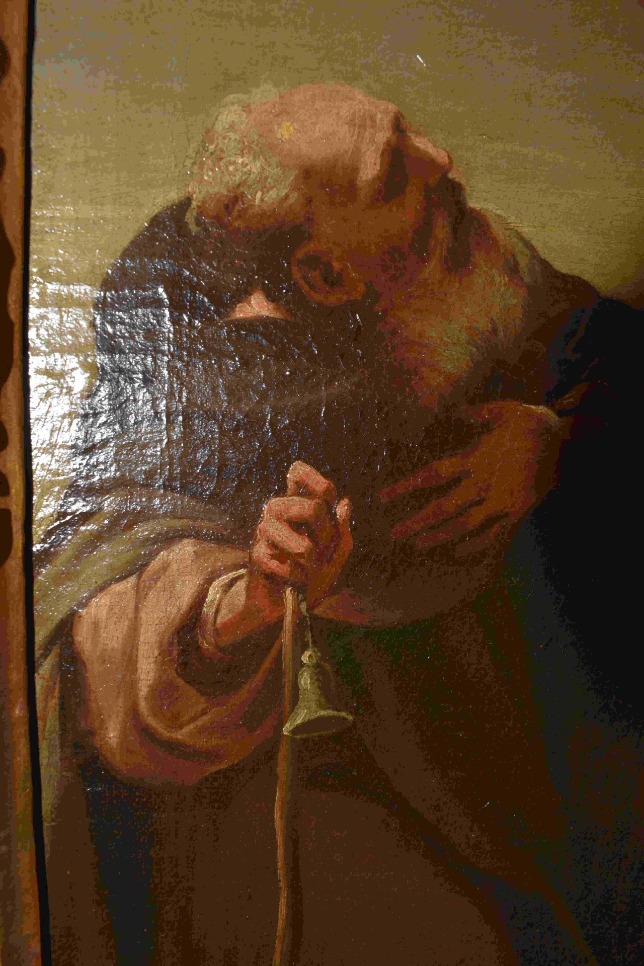 Der Evangelist Markus zwischen Antonius Abbas und dem heiligen Sebastian, Venezianischer Meister, 1. - Image 8 of 13