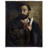 Bildnis eines Mannes mit Schriftrolle, Kopie nach Tizian, 19. Jh.