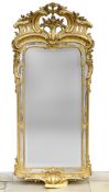 Großer Salonspiegel im Rokoko-Stil, Frankreich, M. 19. Jh.