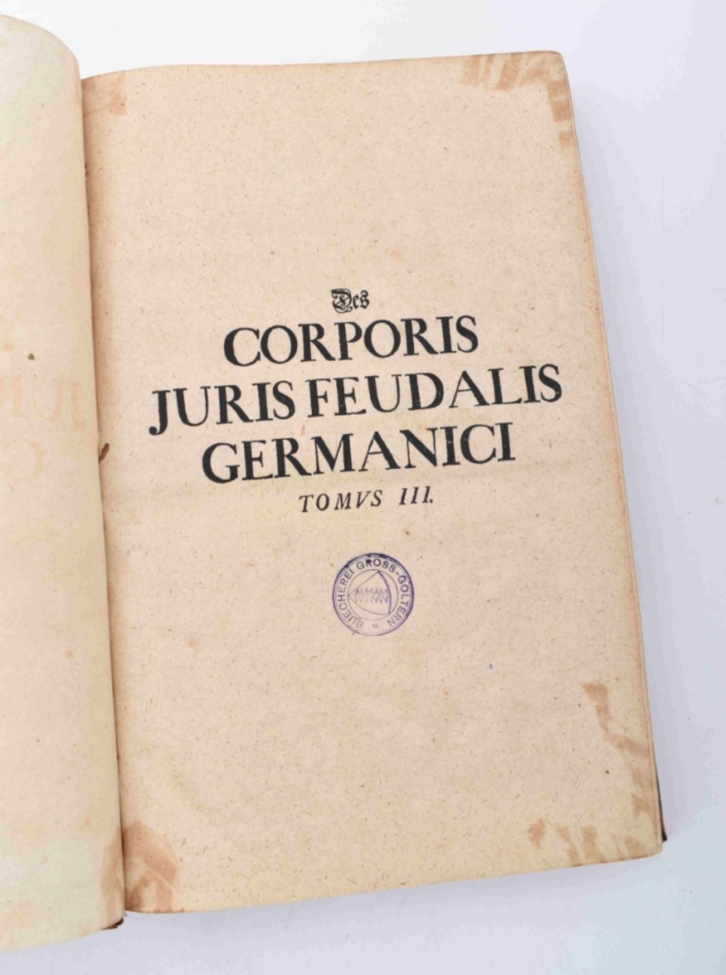 Lünig, Johann Christian: Des Corporis Juris Feudalis Germanici Tomus III - Image 3 of 4