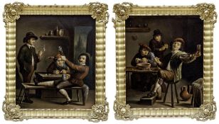 Teniers, David d.J. - in der Art von: Pendants mit Wirtshausszenen