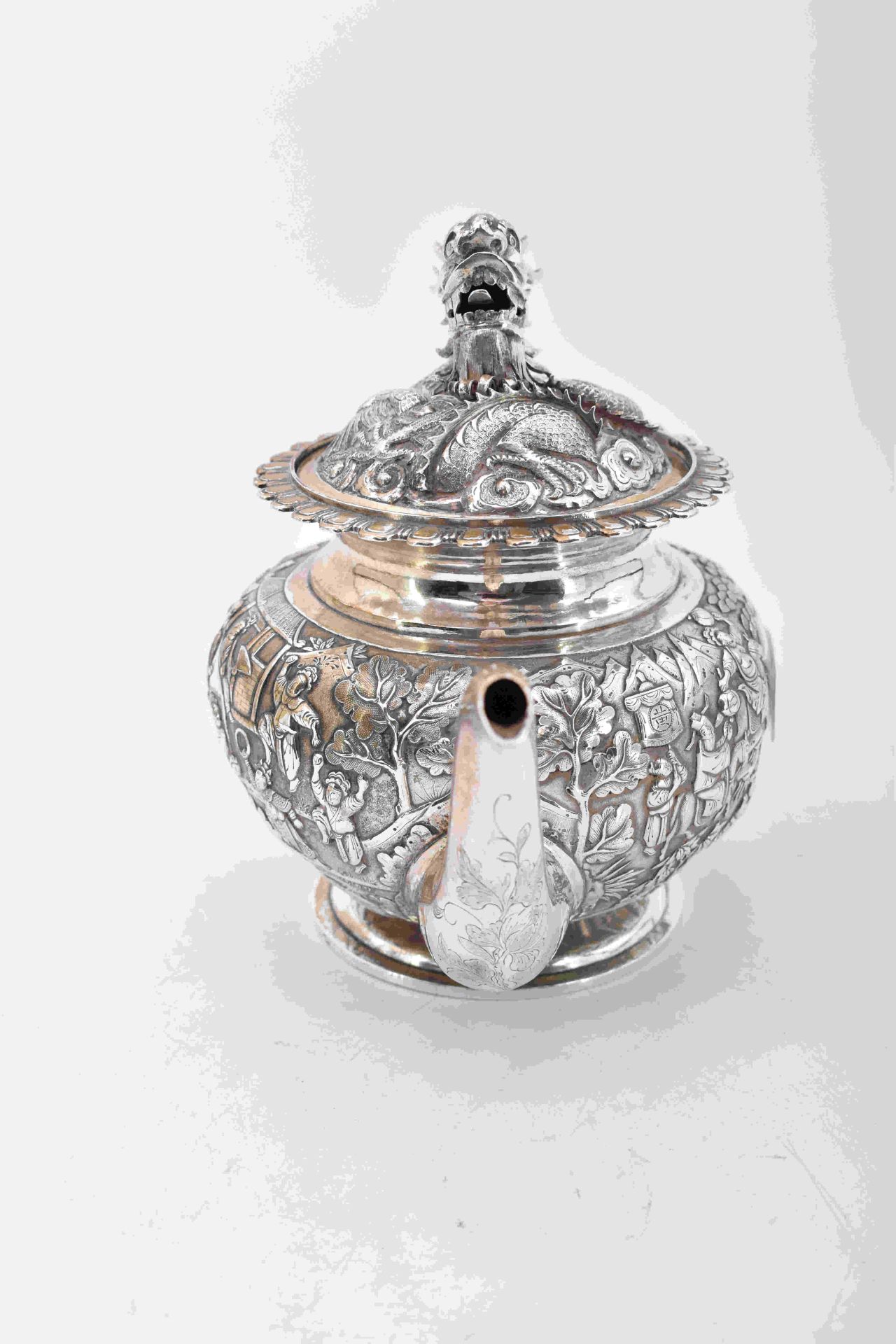 Teekanne mit Drachendekor, China, 19. Jh., für den Export - Image 7 of 17