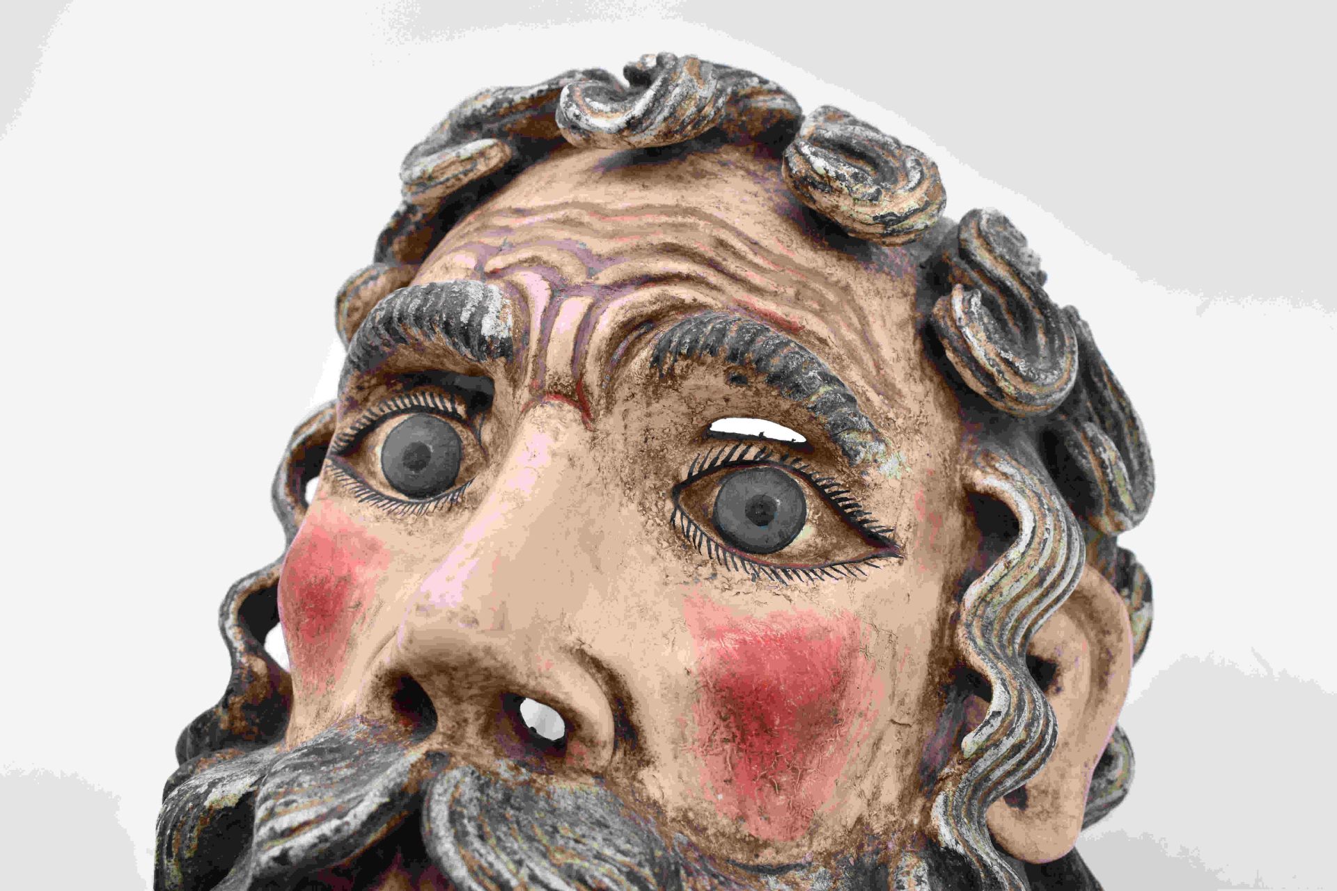 Theatermaske des Göttervaters Zeus, 18. Jh. - Bild 3 aus 12