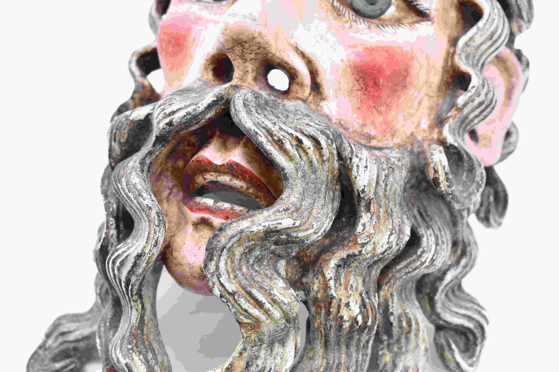 Theatermaske des Göttervaters Zeus, 18. Jh. - Bild 2 aus 12