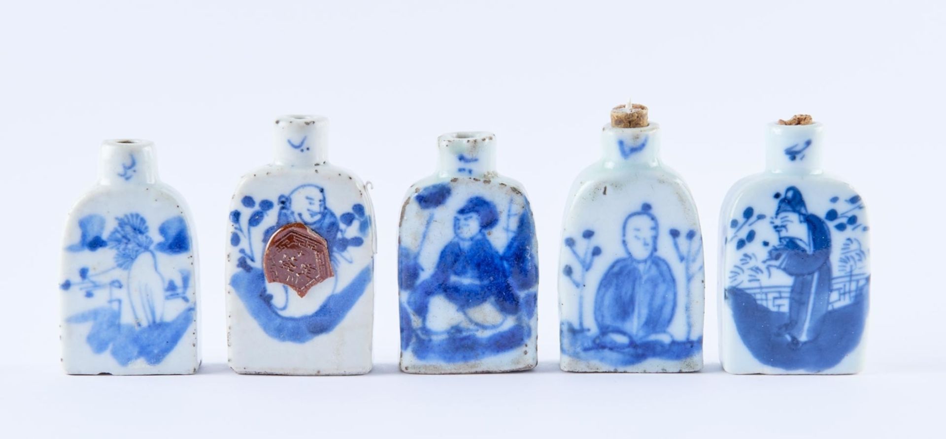 Fünf Medizinfläschchen, China, Qing-Dynastie