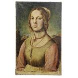 Bildnis einer jungen Frau, Mittelitalien, 17. Jh., nach Vorbild des 16. Jh.