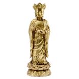 Figur des Bodhisattva Guanyin, China, 18./19. Jh.