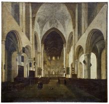 Nickelen, Isaak van (Attrib.): Inneres der St.-Bavo-Kirche in Haarlem