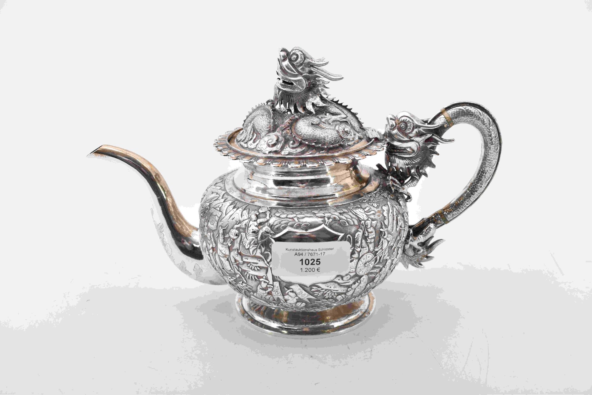 Teekanne mit Drachendekor, China, 19. Jh., für den Export - Image 10 of 17