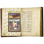 Persische Handschrift mit zehn indischen, erotischen Miniaturen, Wohl um 1900