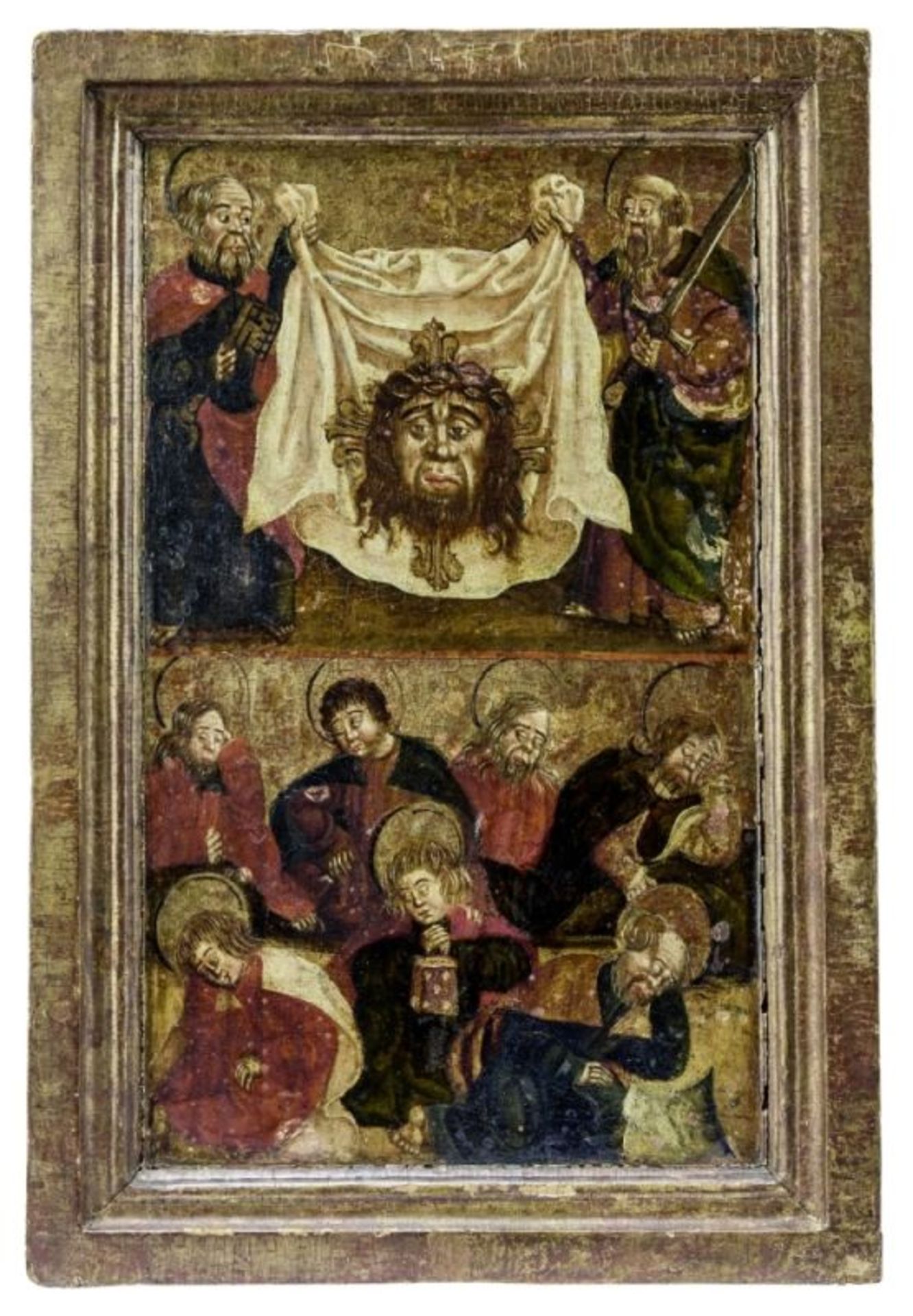 Gotisches Tafelbild mit dem Schweißtuch Christi, Um 1500