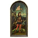 Der heilige Georg mit dem Drachen, Italien,19. Jh.