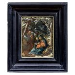 Die Heilige Familie bei der Rast auf der Flucht nach Ägypten, Niederländischer Manierist, 17. Jh.