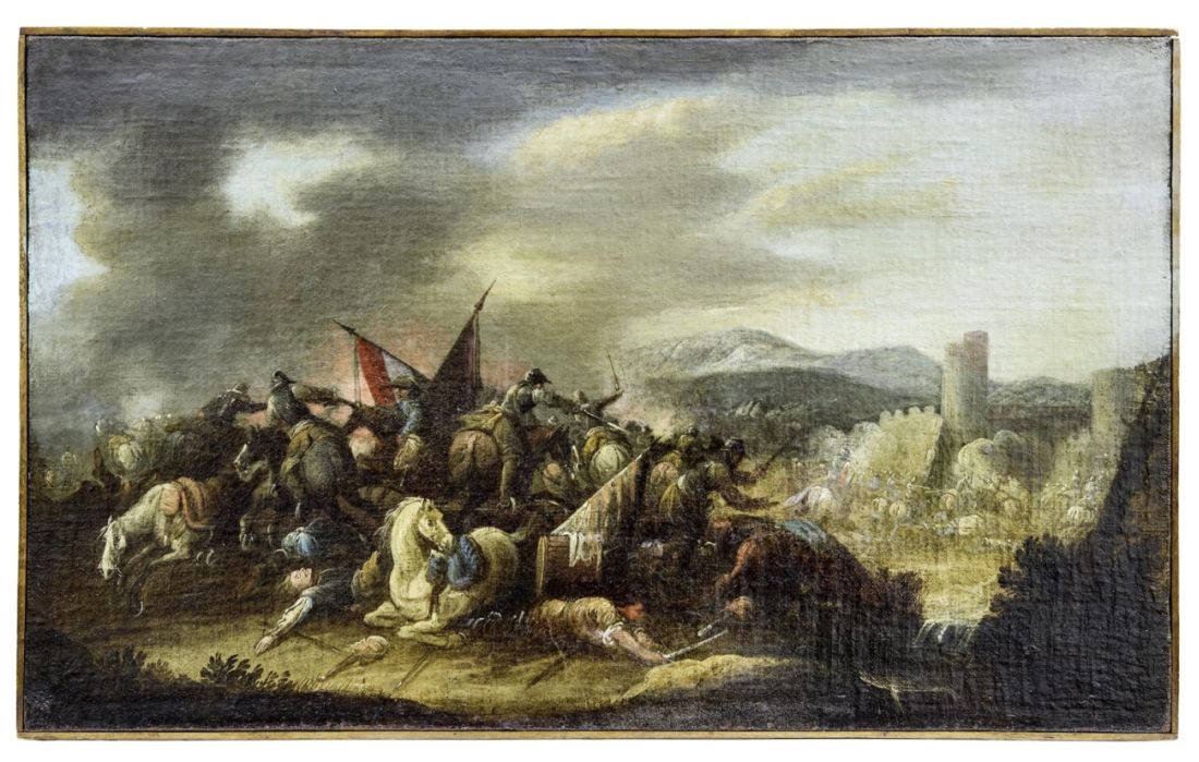 Courtois, Jacques - Circle of, Battle scene