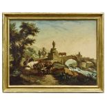 Südliche Landschaft mit Brücke, Norditalien, 18. Jh.