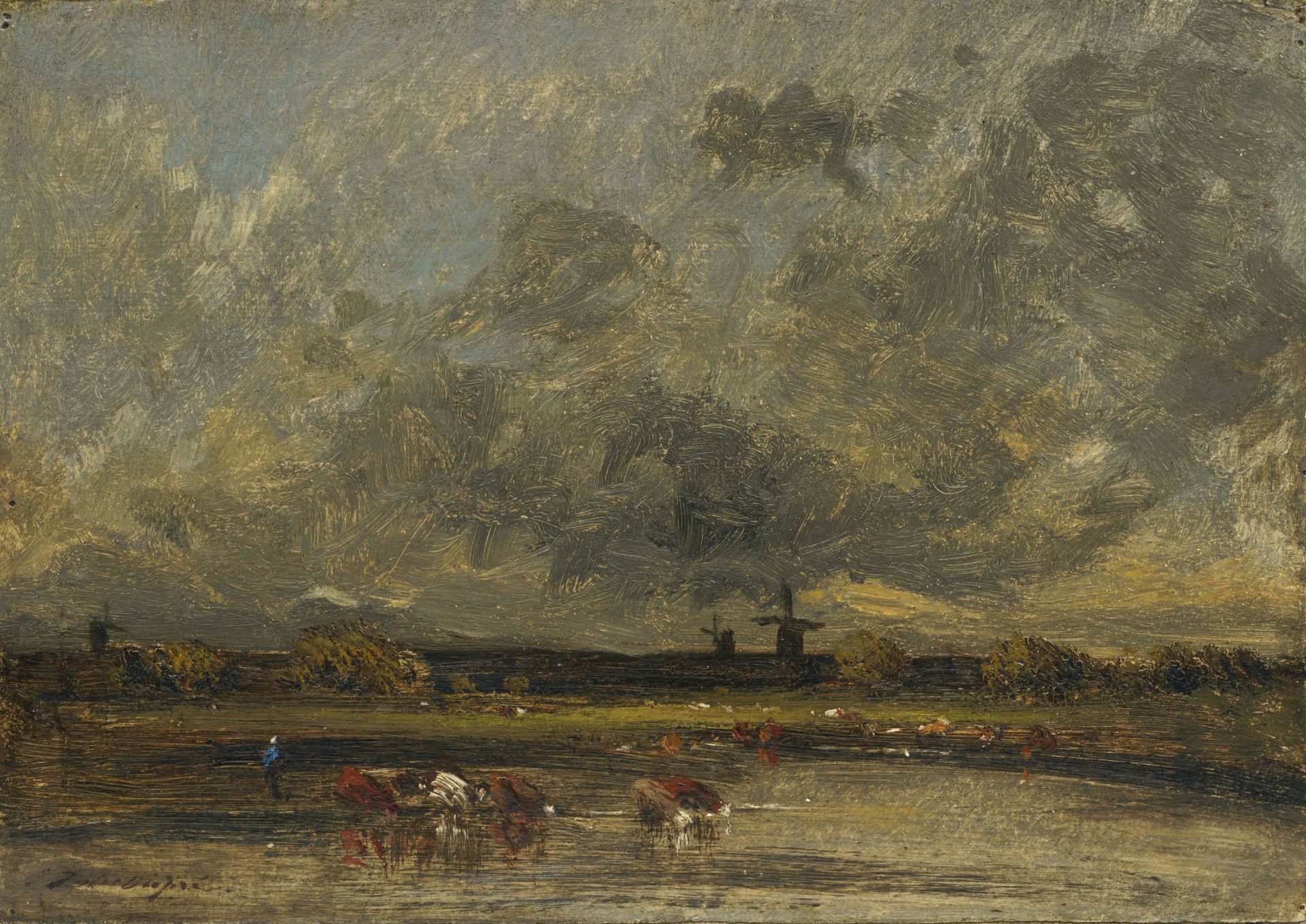 Jules Dupré, Landschaft bei Barbizon. Wohl um 1850/1860.