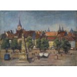 Paul Wilhelm, Erfurt – Blick auf den Domplatz. 1954.