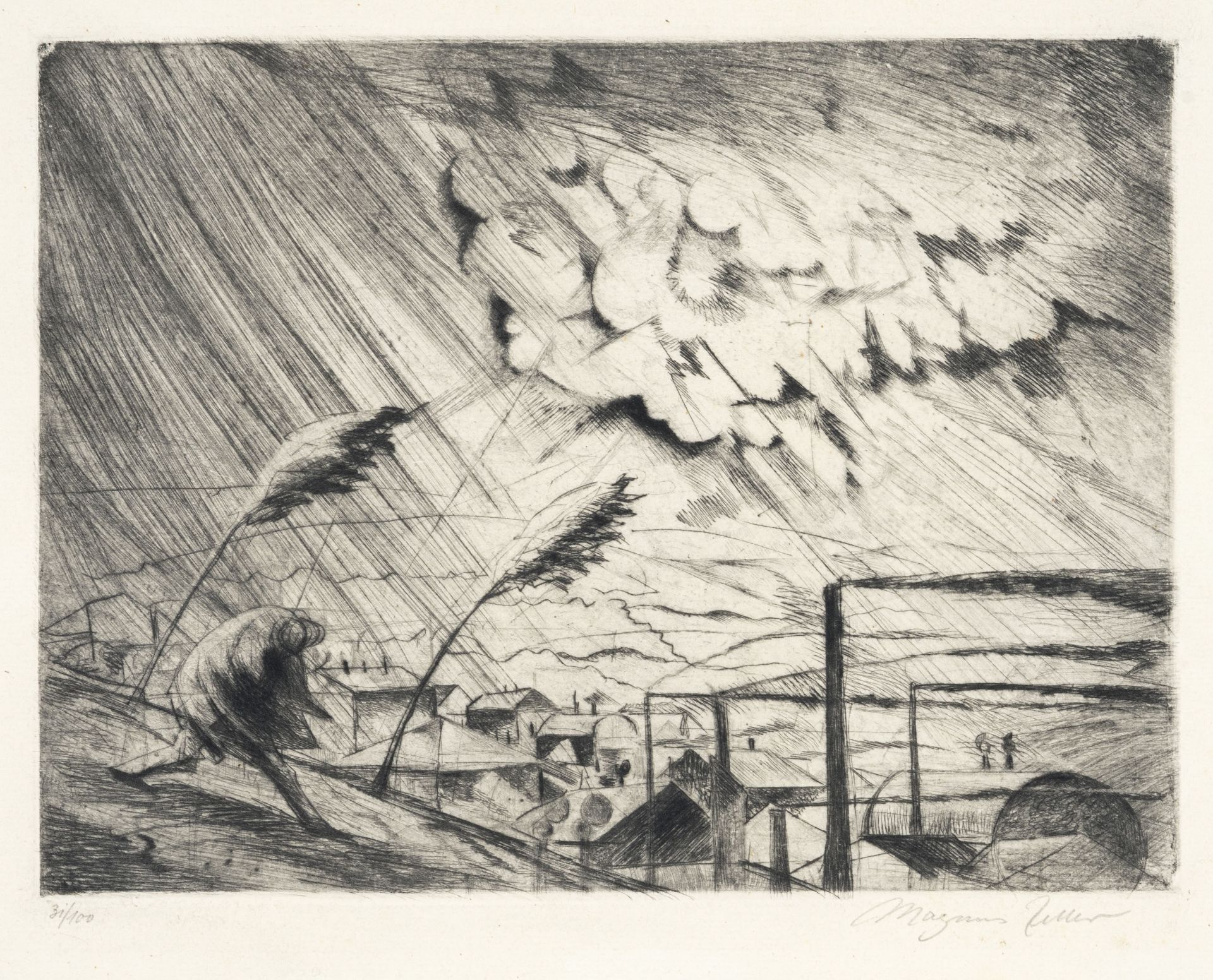 Magnus Herbert Zeller "Gewitter". 1920.