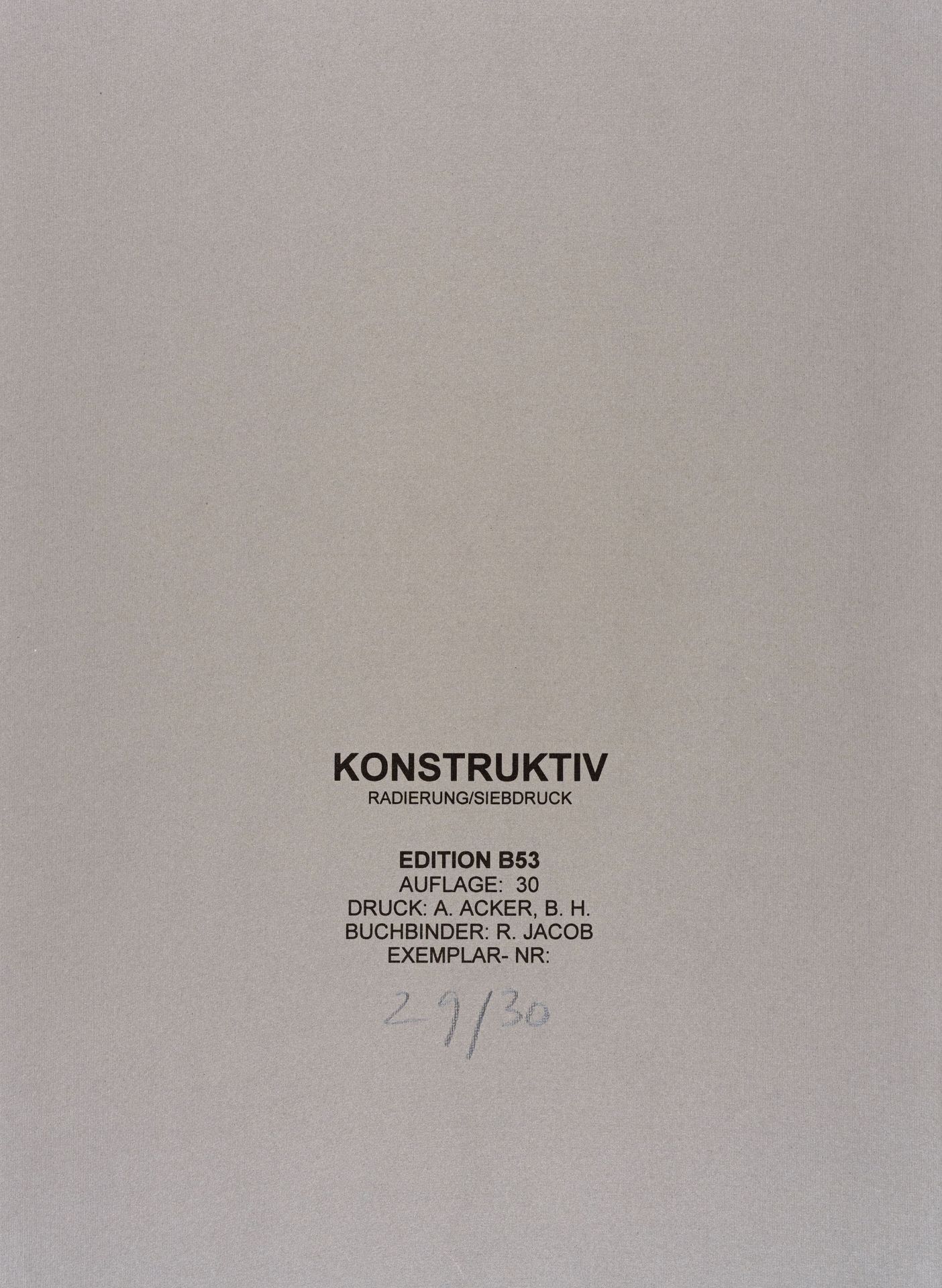 Bernd Hahn "Konstruktiv. Hermann Glöckner gewidmet". 1994. - Image 7 of 7