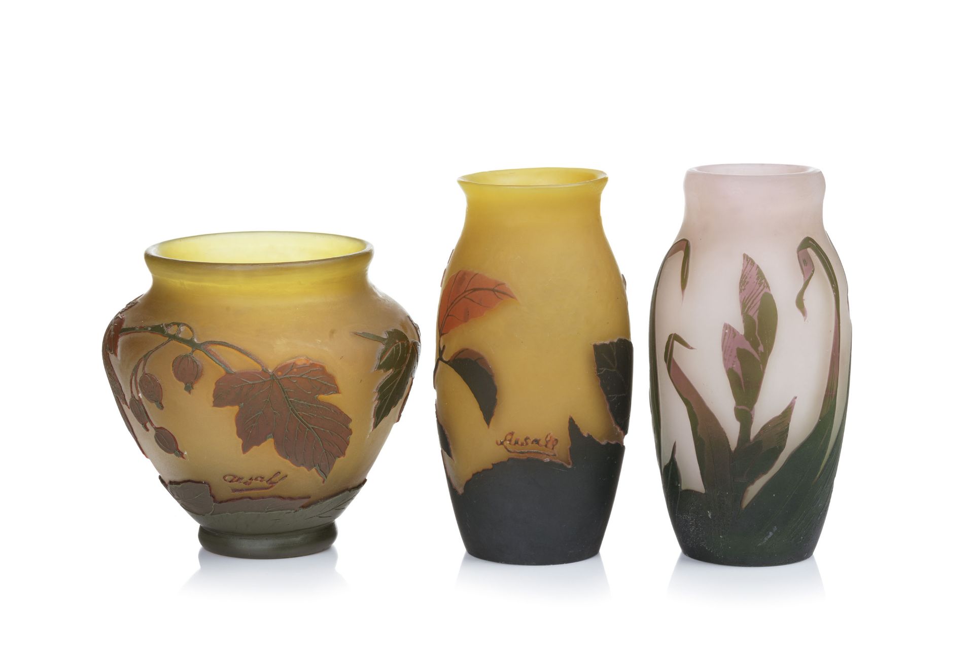 Vase "Weißdorn" / Vase "Hortensie" / Vase "Frauenschuh". Arsall. Vereinigte Lausitzer Glaswerke... - Bild 2 aus 3