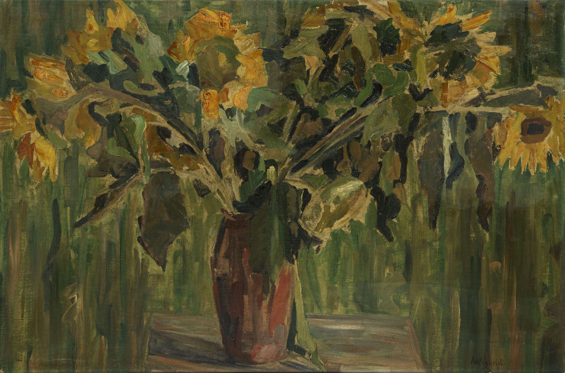 Albert Wigand "Sonnenblumen". 1920.