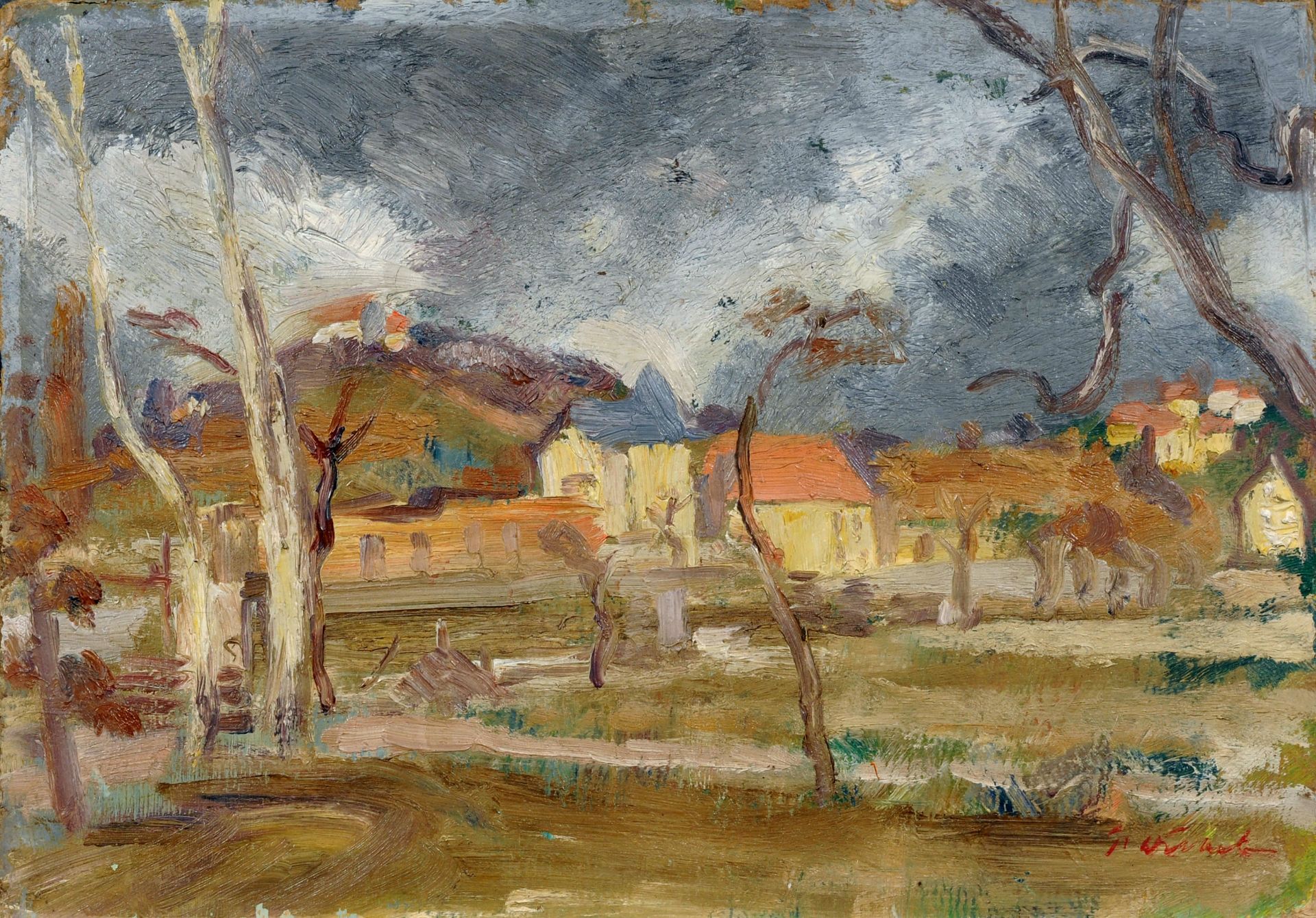 Paul Wilhelm, Gärten beim Grundhof in Radebeul. Wohl Mitte 1920er Jahre.