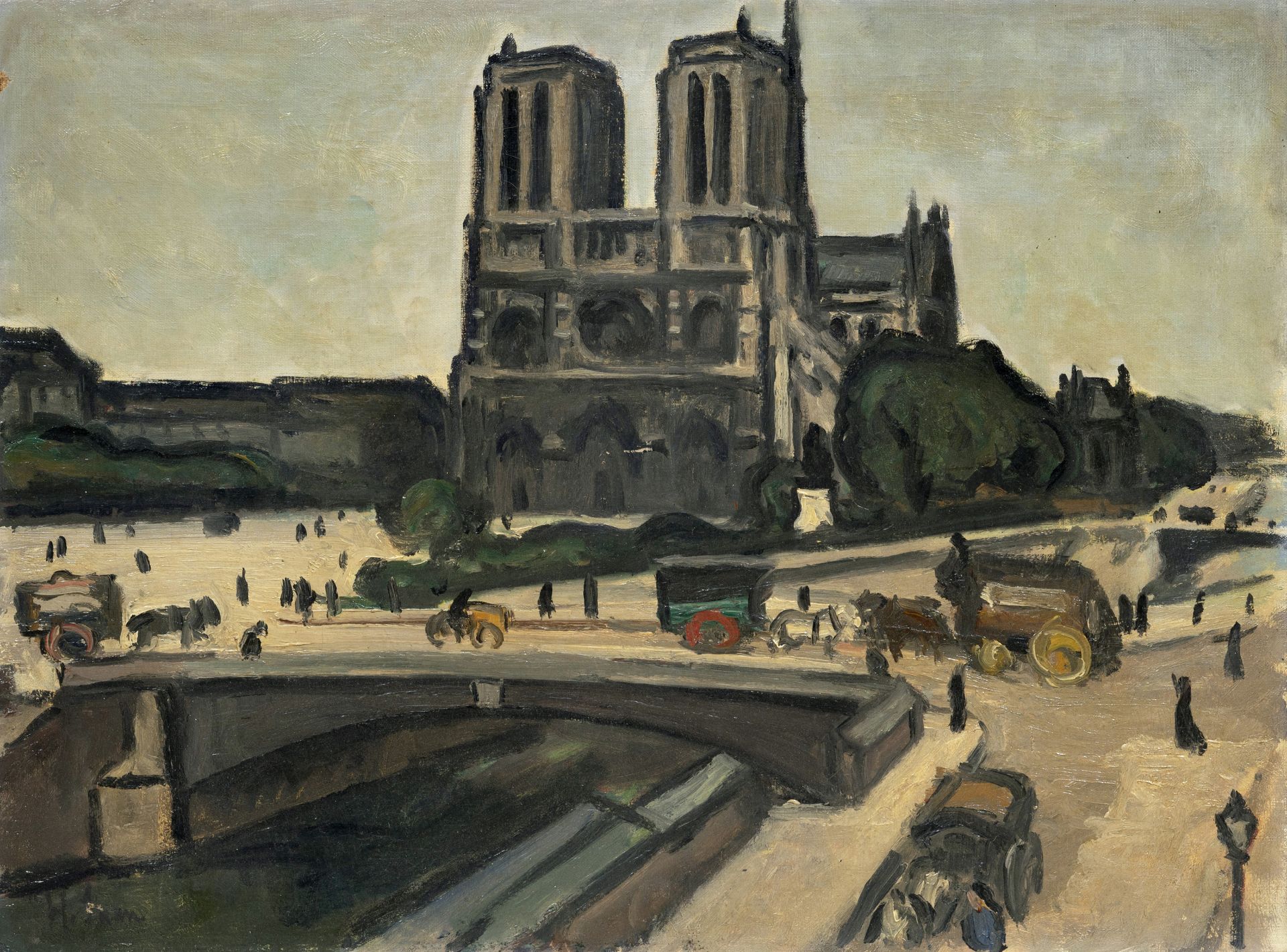 Fritz Max Hofmann-Juan, Paris – Blick auf Notre-Dame. 1910.