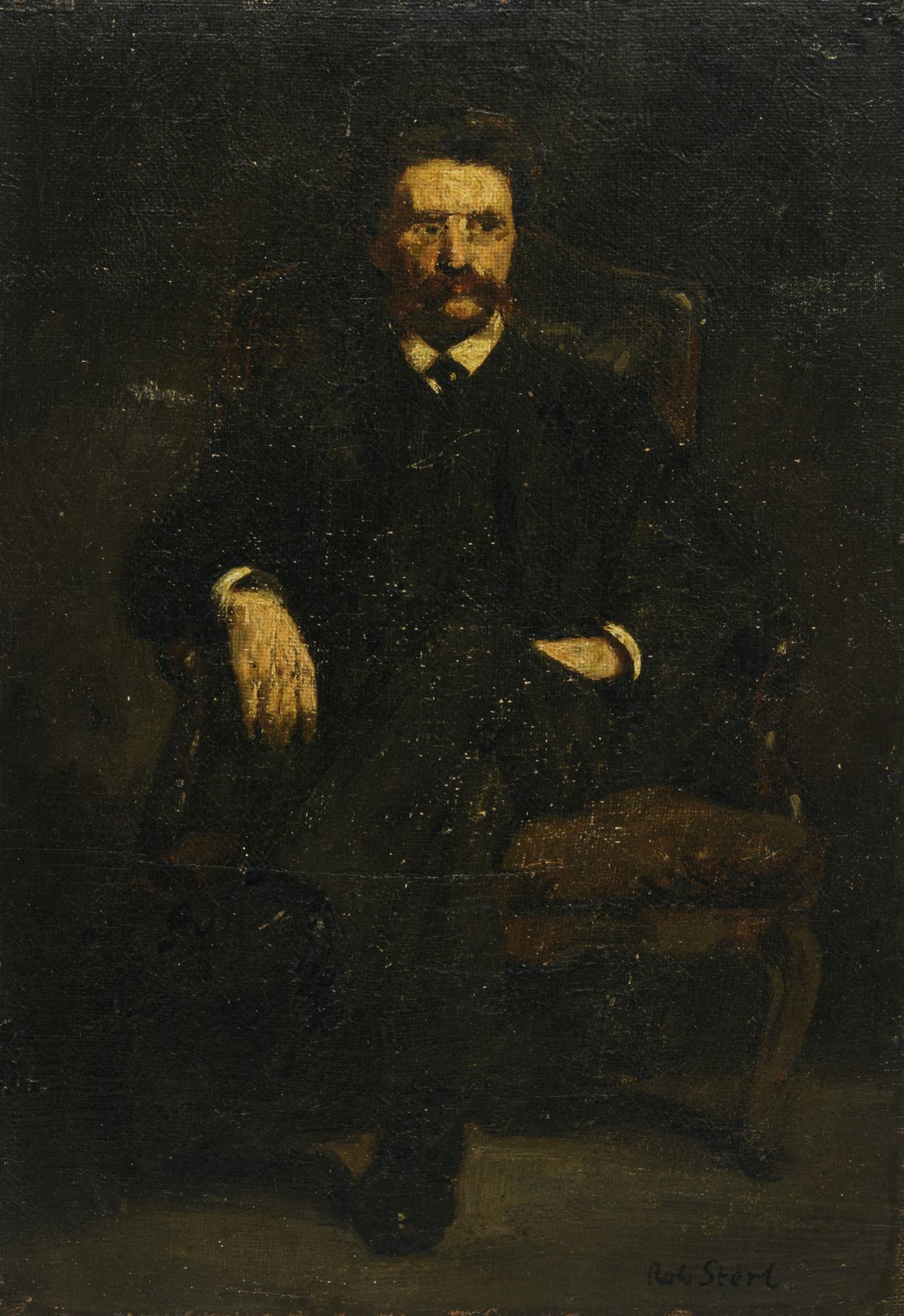 Robert Hermann Sterl, Bildnis eines Herren. Um 1886.
